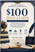 $100 Donation – Support the Author & Community Outreach